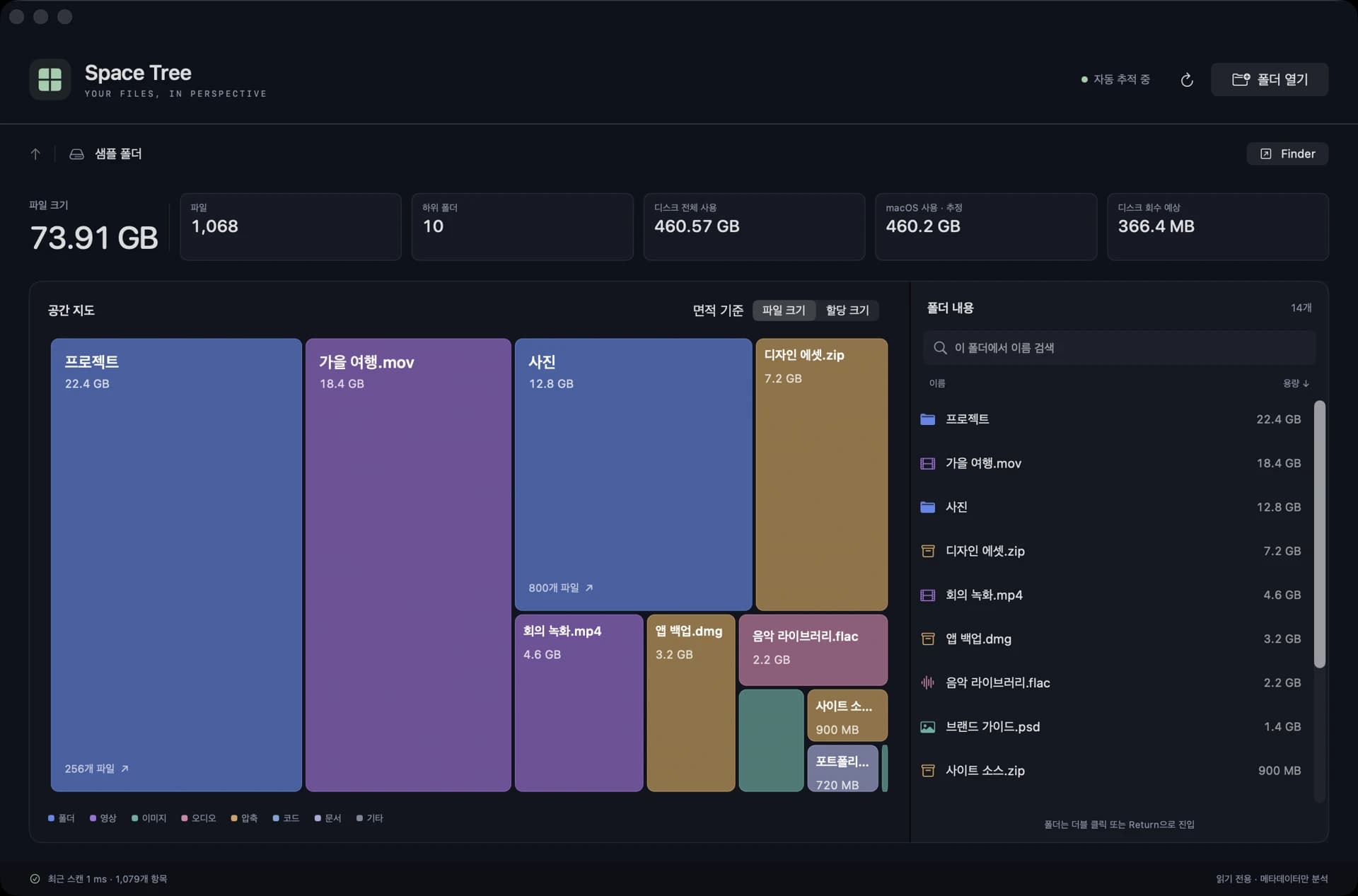Space Tree 비주얼
